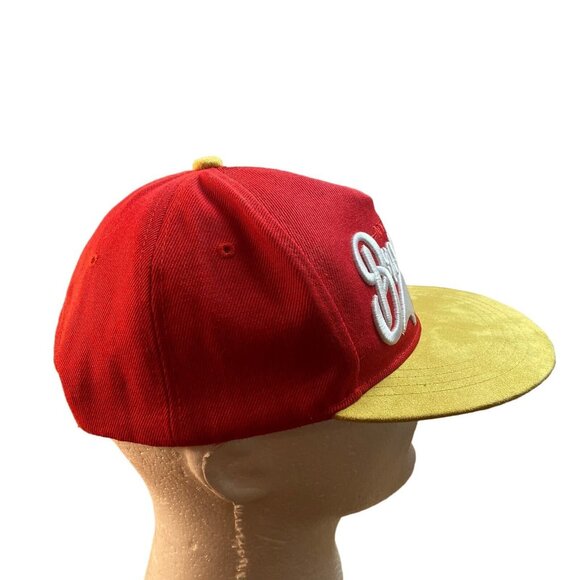 Brooklyn New York hat Red yellow SnapBack baseball cap no tag - Picture 3 of 5